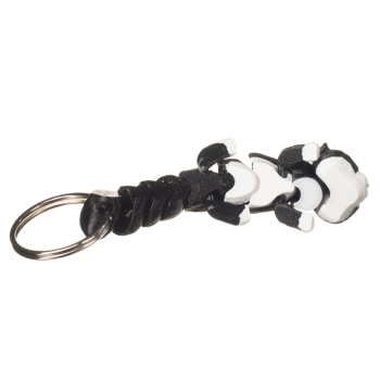 Kot Munchkin czarno-biały - brelok do kluczy